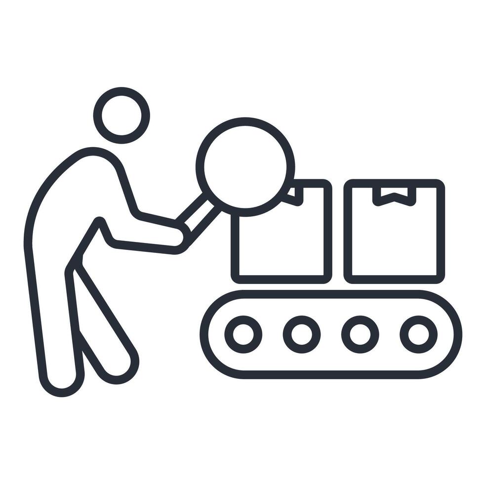 inspection icon. .Editable stroke.linear style sign for use web design,logo.Symbol illustration. vector
