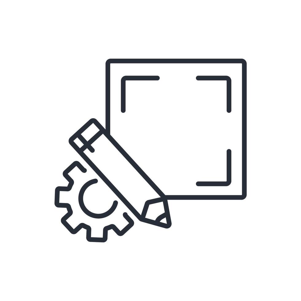 prototyping icon. .Editable stroke.linear style sign for use web design,logo.Symbol illustration. vector