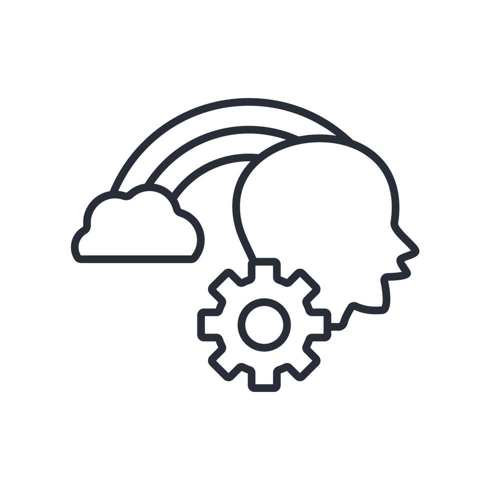 Imagination icon. .Editable stroke.linear style sign for use web design,logo.Symbol illustration. vector