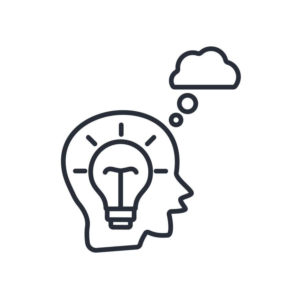 inspiration icon. .Editable stroke.linear style sign for use web design,logo.Symbol illustration. vector