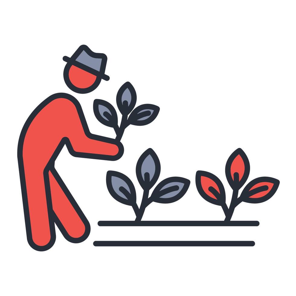 cultivation icon. .Editable stroke.linear style sign for use web design,logo.Symbol illustration. vector