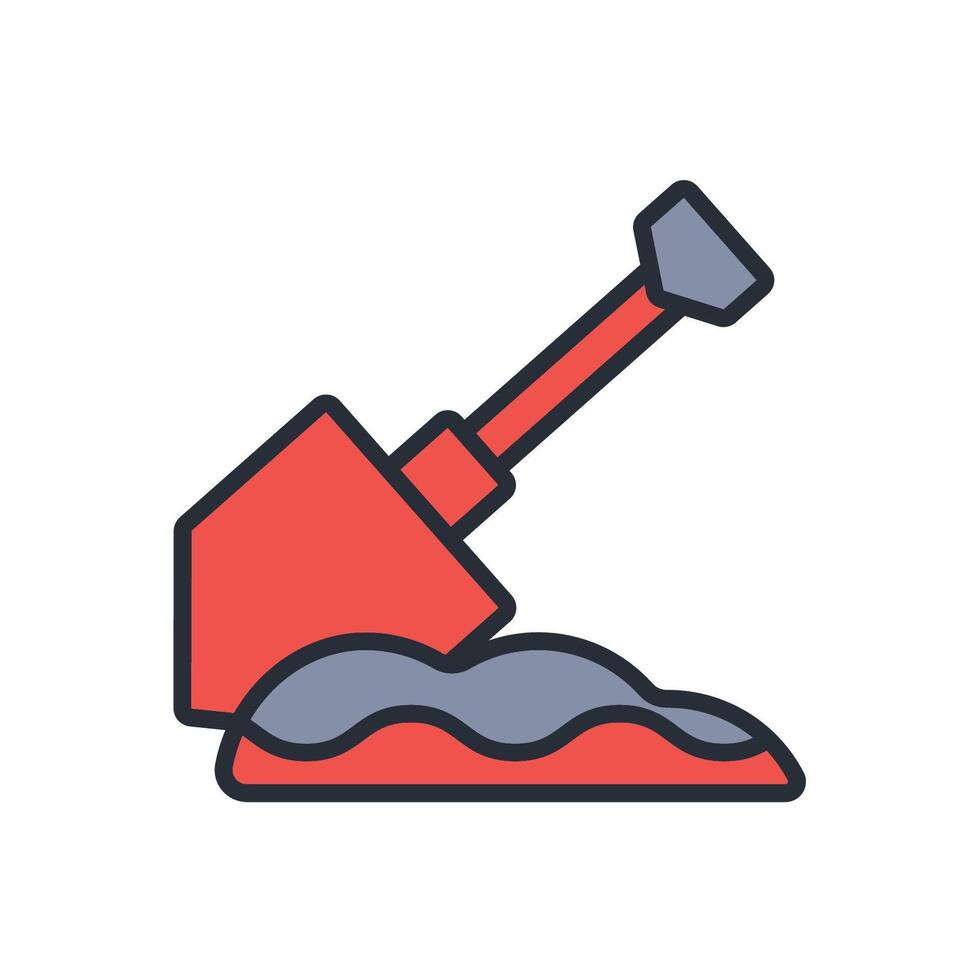 Shovel icon. .Editable stroke.linear style sign for use web design,logo.Symbol illustration. vector