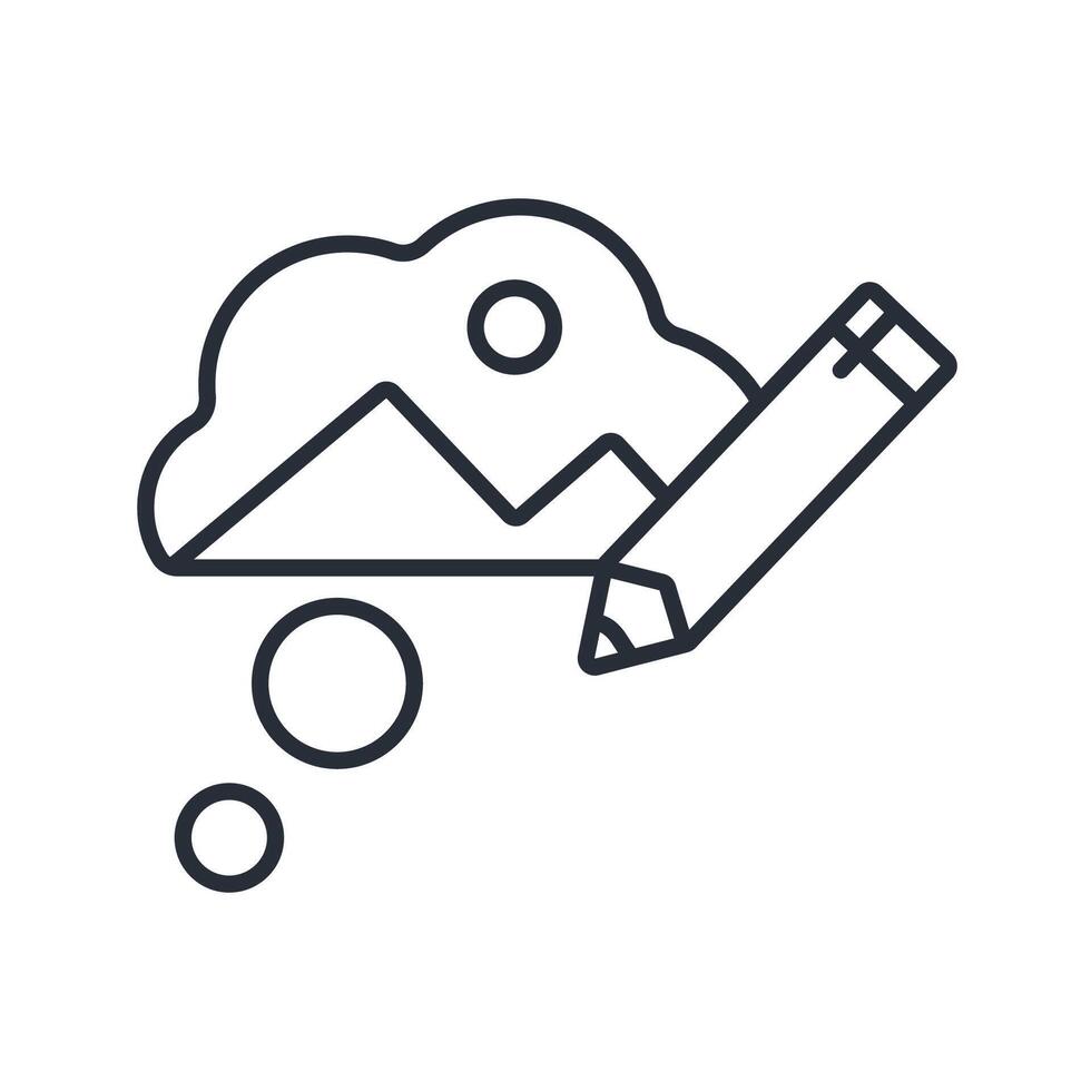 imagine icon. .Editable stroke.linear style sign for use web design,logo.Symbol illustration. vector