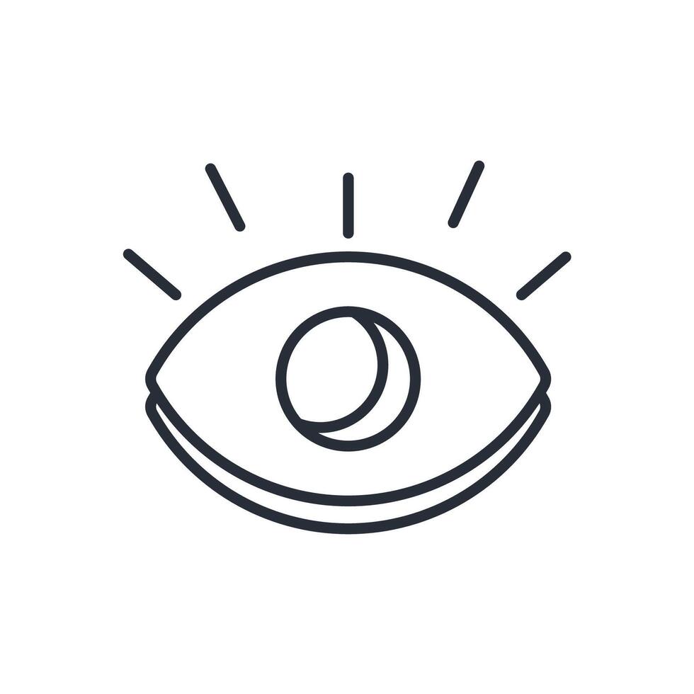 Vision icon. .Editable stroke.linear style sign for use web design,logo.Symbol illustration. vector