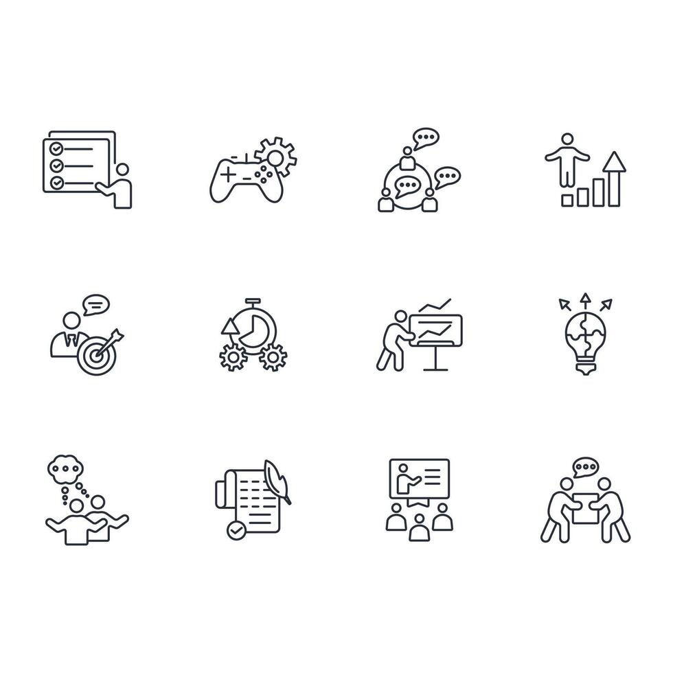 Workshop icon set..Editable stroke.linear style sign for use web design,logo.Symbol illustration. vector
