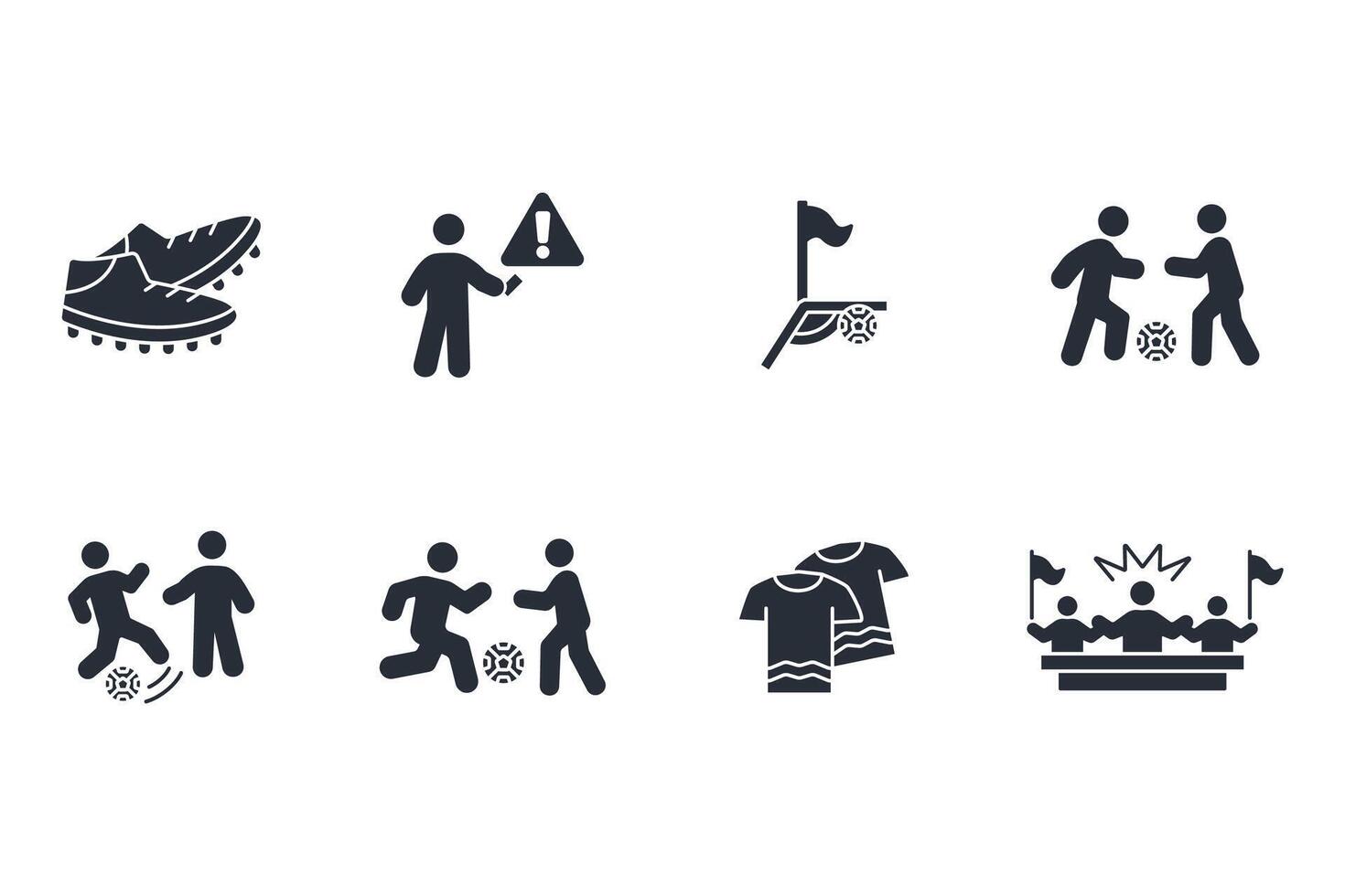 Football and soccer icon set..Editable stroke.linear style sign for use web design,logo.Symbol illustration. vector