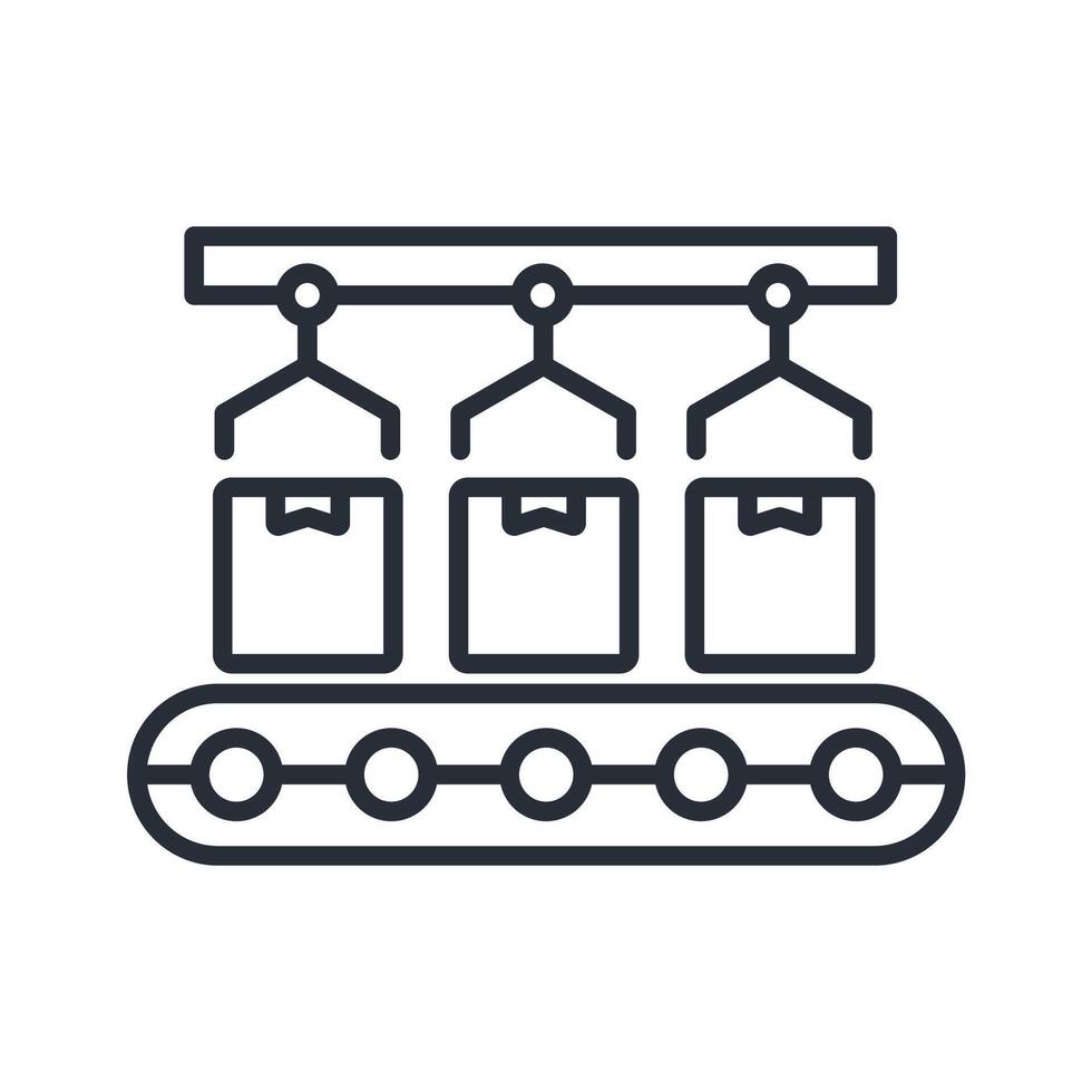 Production icon. .Editable stroke.linear style sign for use web design,logo.Symbol illustration. vector
