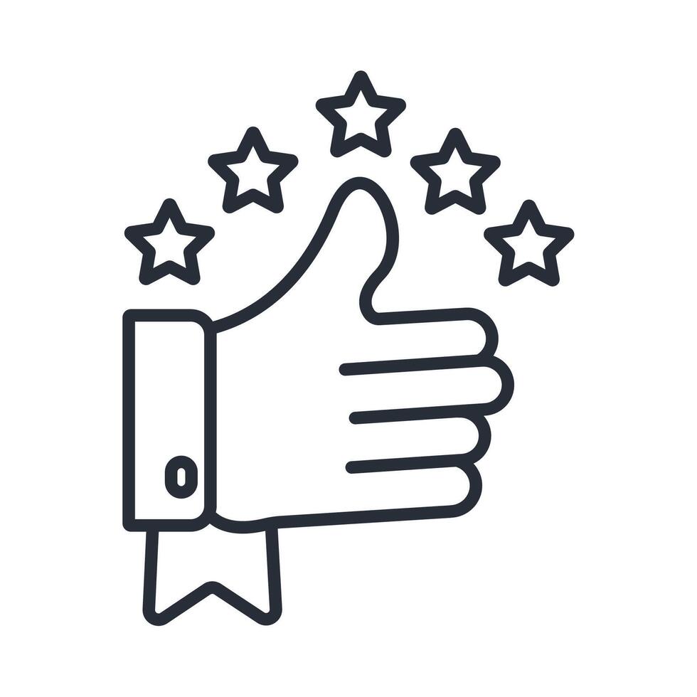 satisfaction icon. .Editable stroke.linear style sign for use web design,logo.Symbol illustration. vector