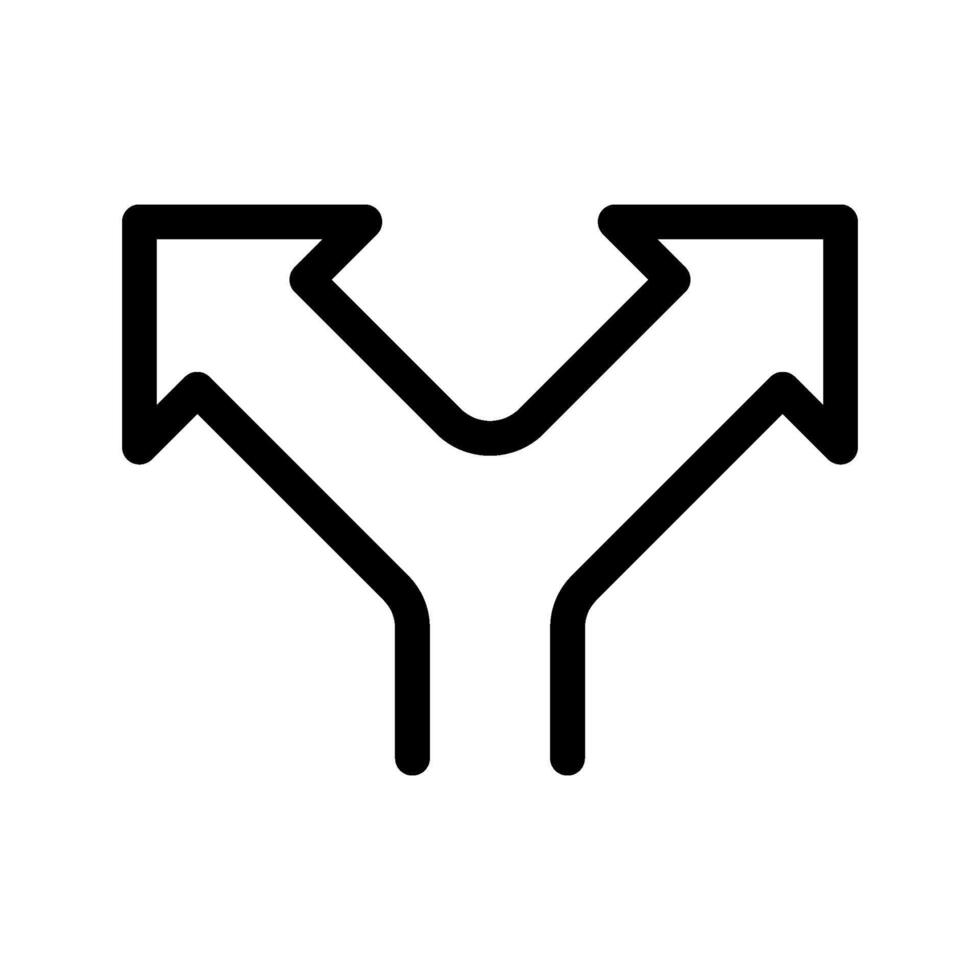 Split Road Icon Symbol Design Illustration vector