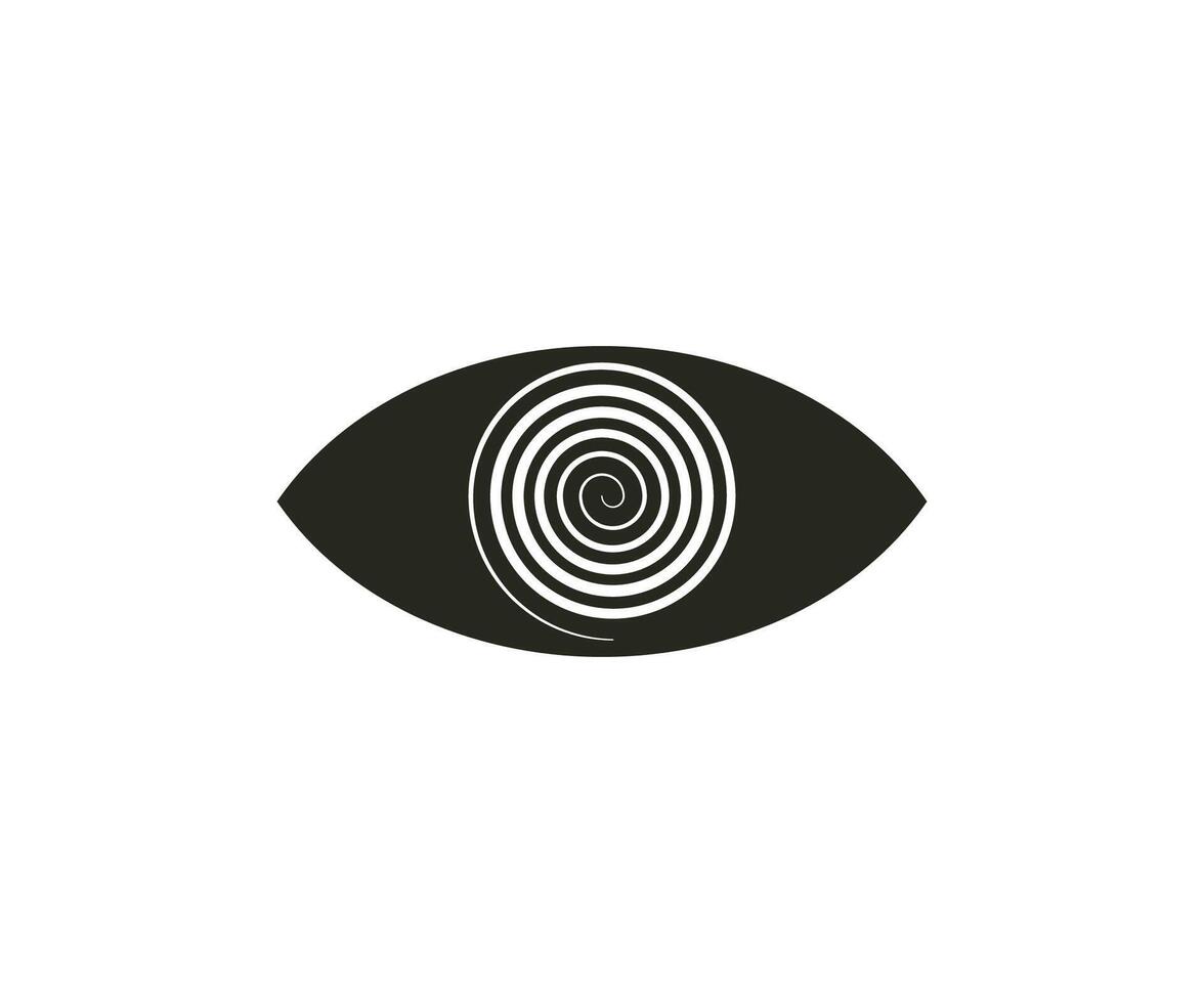 Hypnosis, eye, spiral icon. illustration. vector