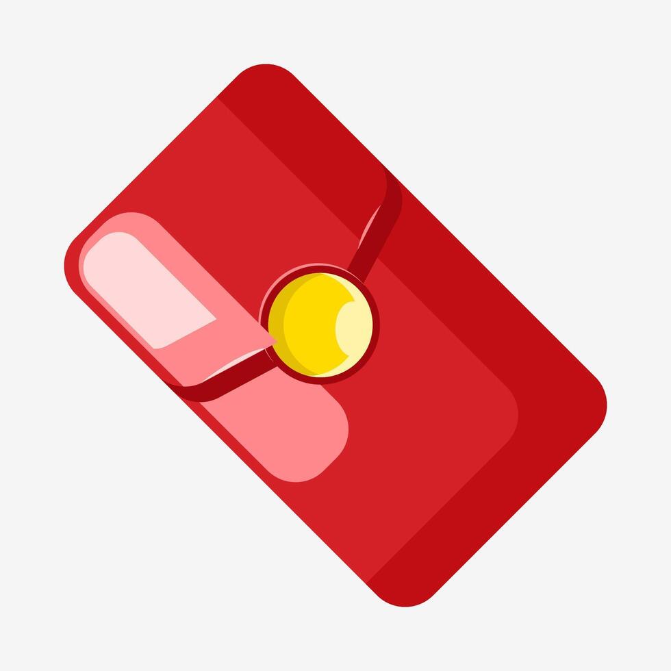 Flat illustration chinese new year, Chinese red envelope vector