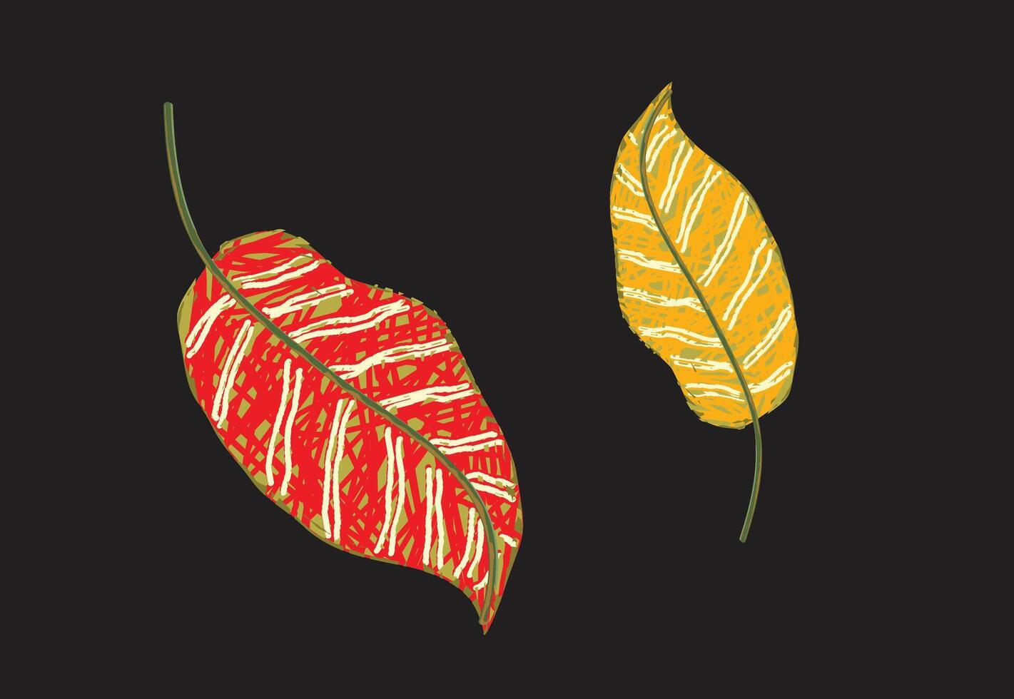 Very unique leaf motif vector