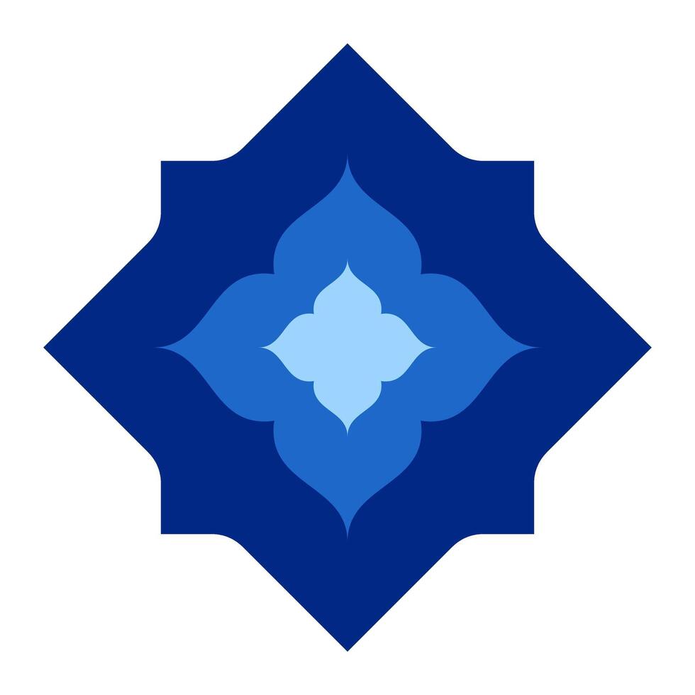 traditional geometric pattern icon symbol for decoration flat design vector
