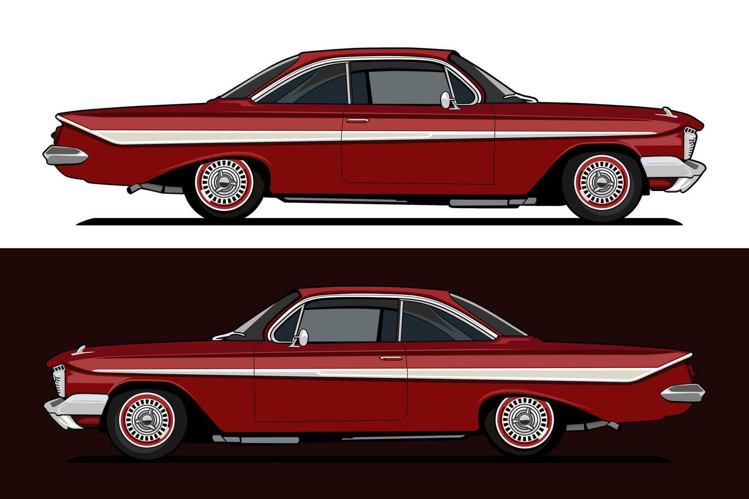 classic car red design icon logo design vector