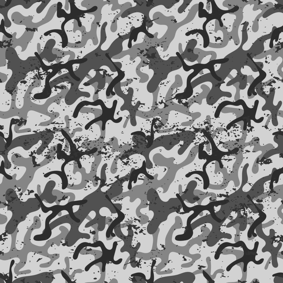 Abstract seamless pattern black camouflage grunge vector