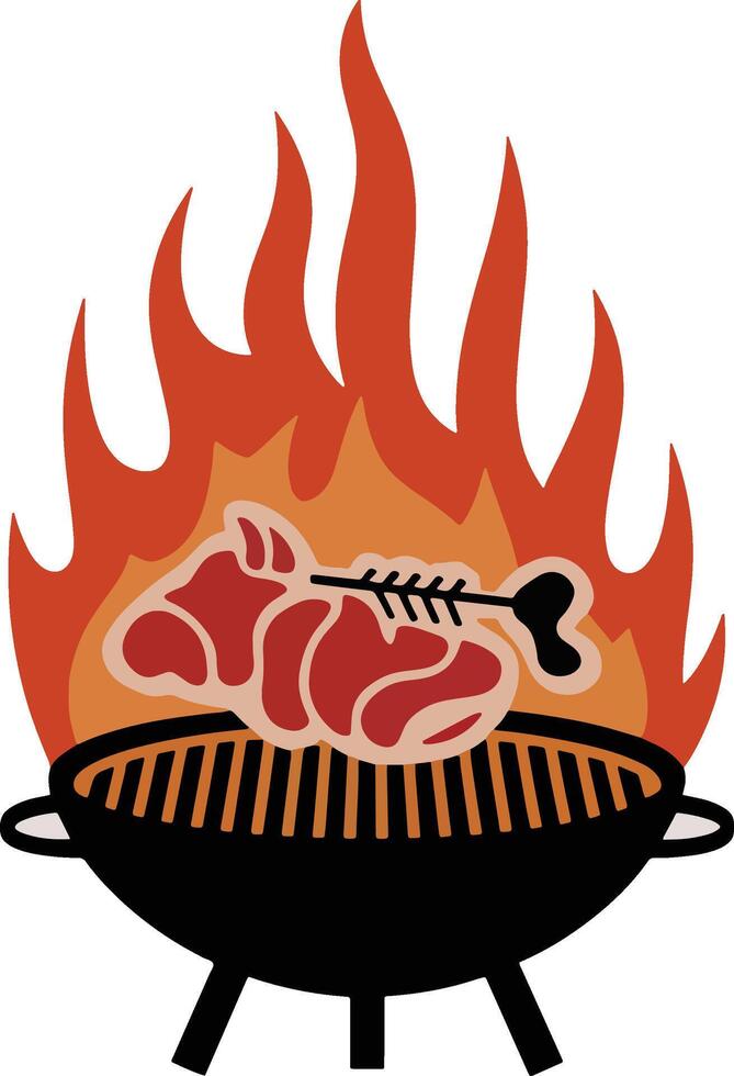 BBQ grill art design illustration vector