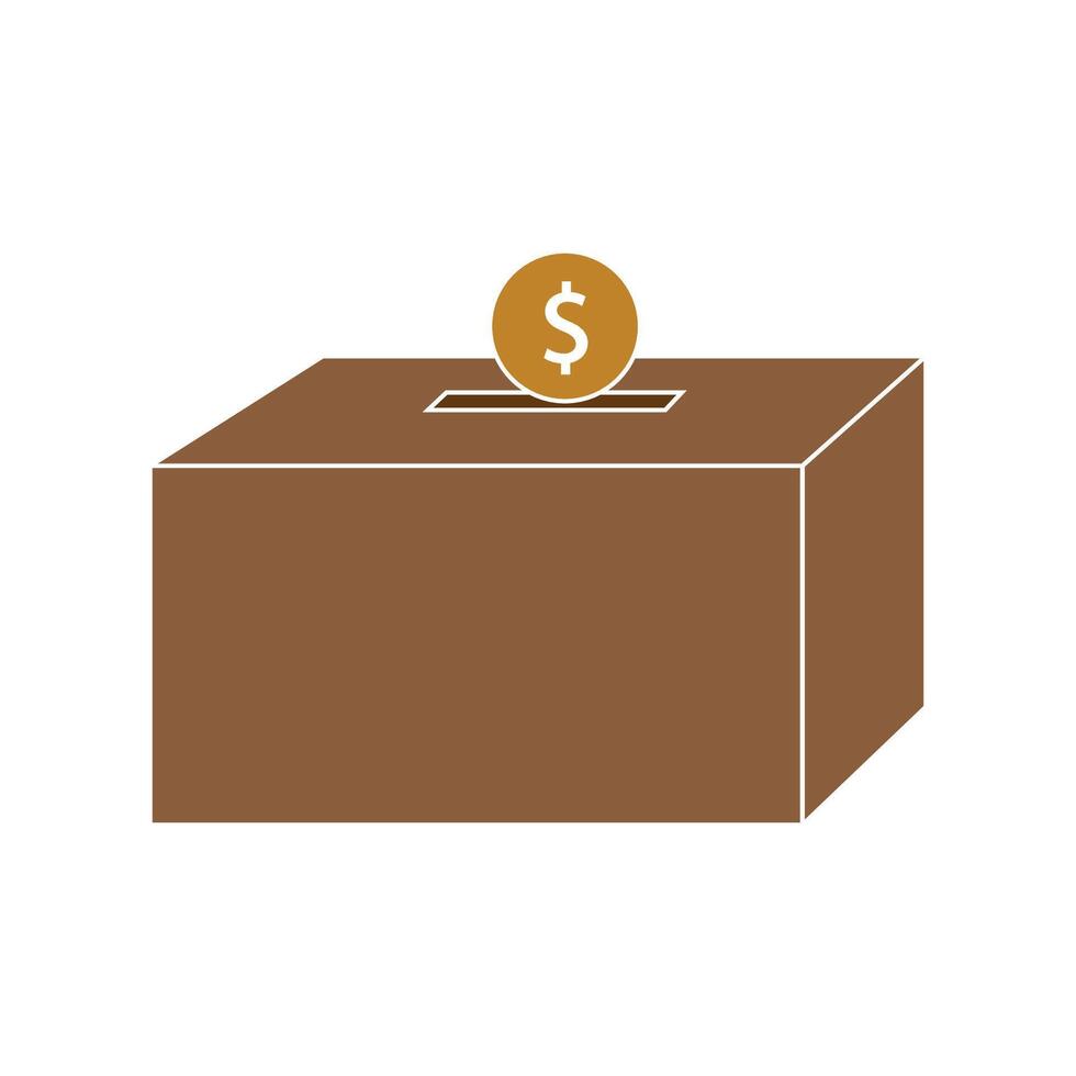 charity box icon illustration design template vector
