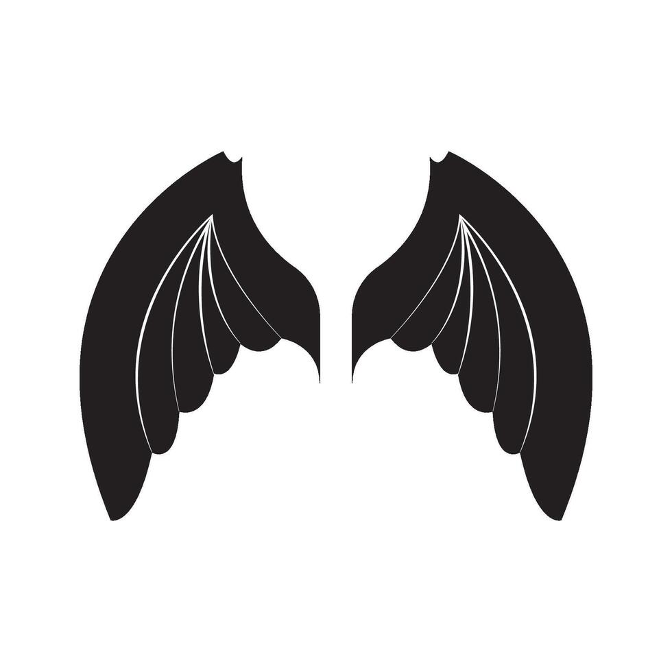 wings icon illustration design template vector