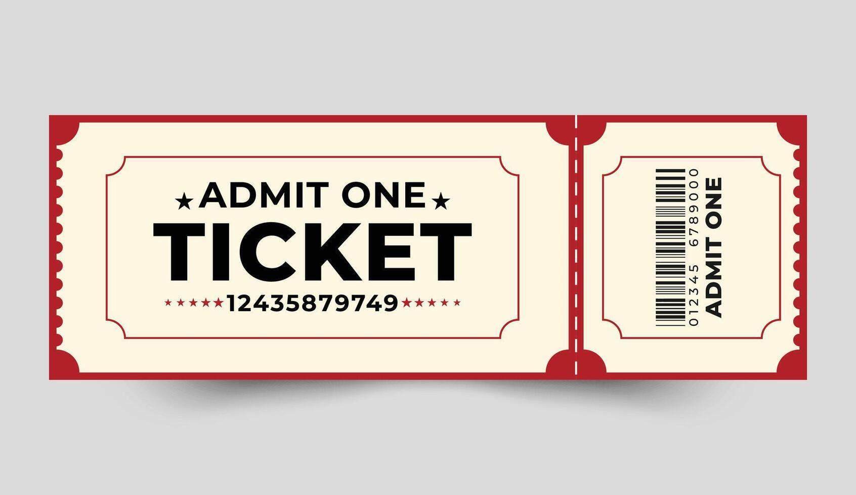A ticket for a movie or concert vector