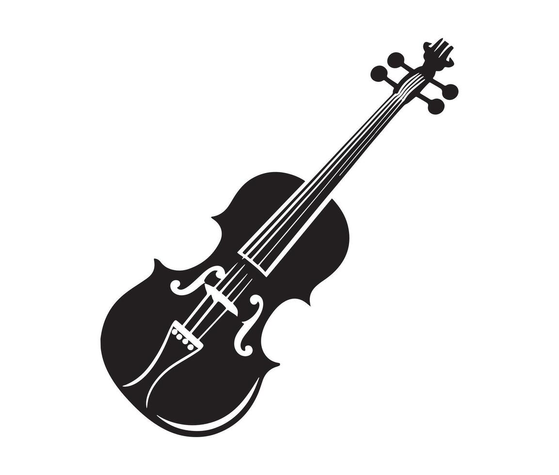 Violin Silhouette isolated vector