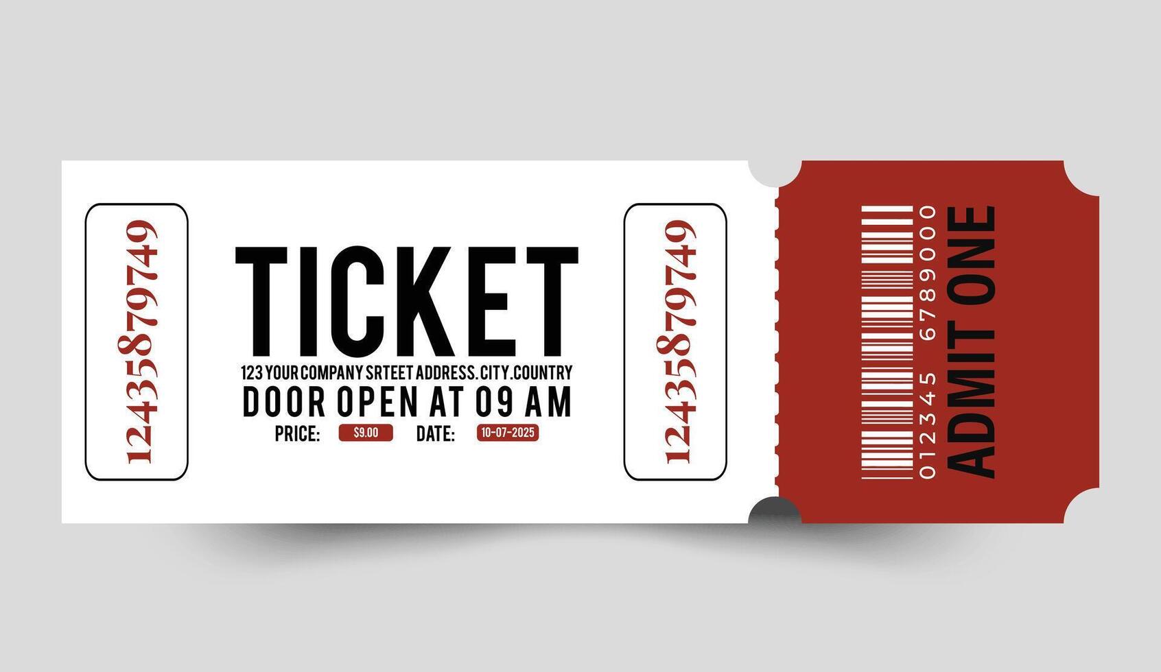 A ticket for a concert or event vector