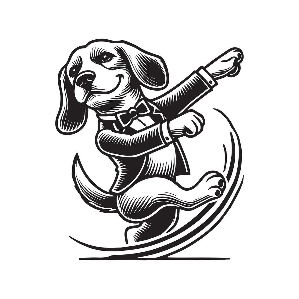 Beagle s Delightful Walk vector