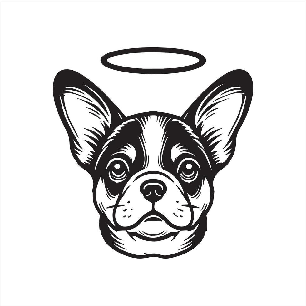 Dog Memorial Graphic Dog Angel Illustration vector