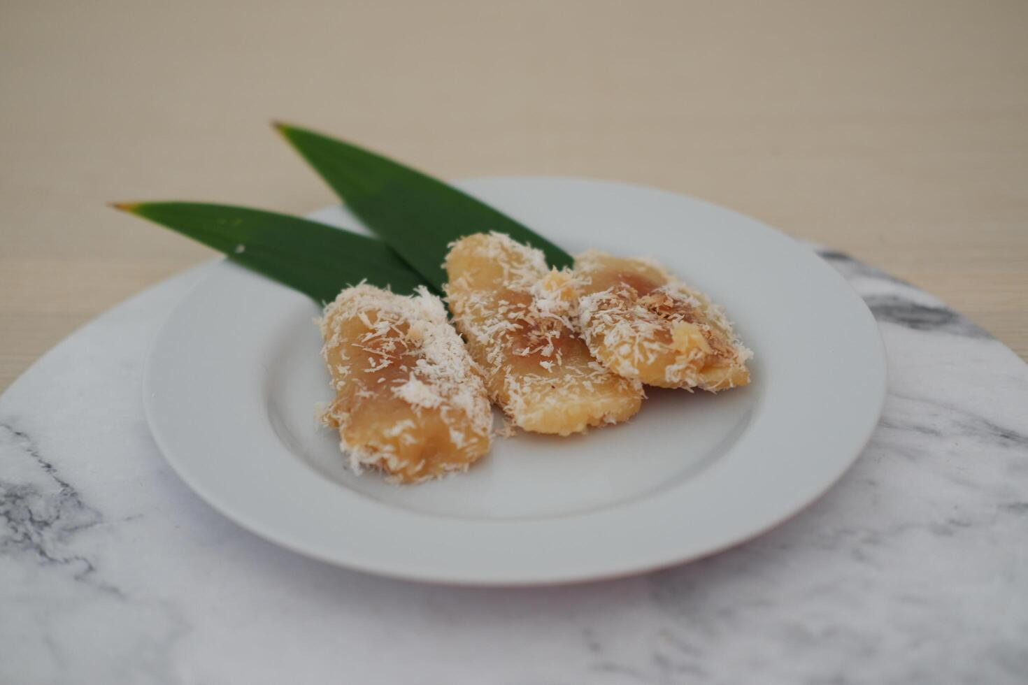 Tiwul is a traditional food from Gunung Kidul which is made from processed cassava photo