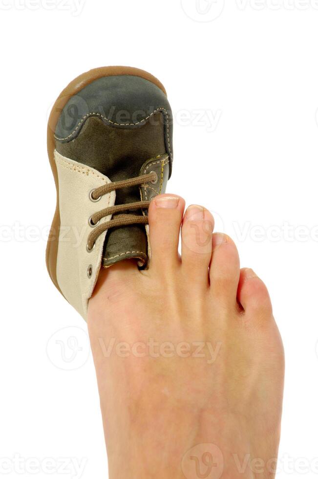 Big foot small shoe photo