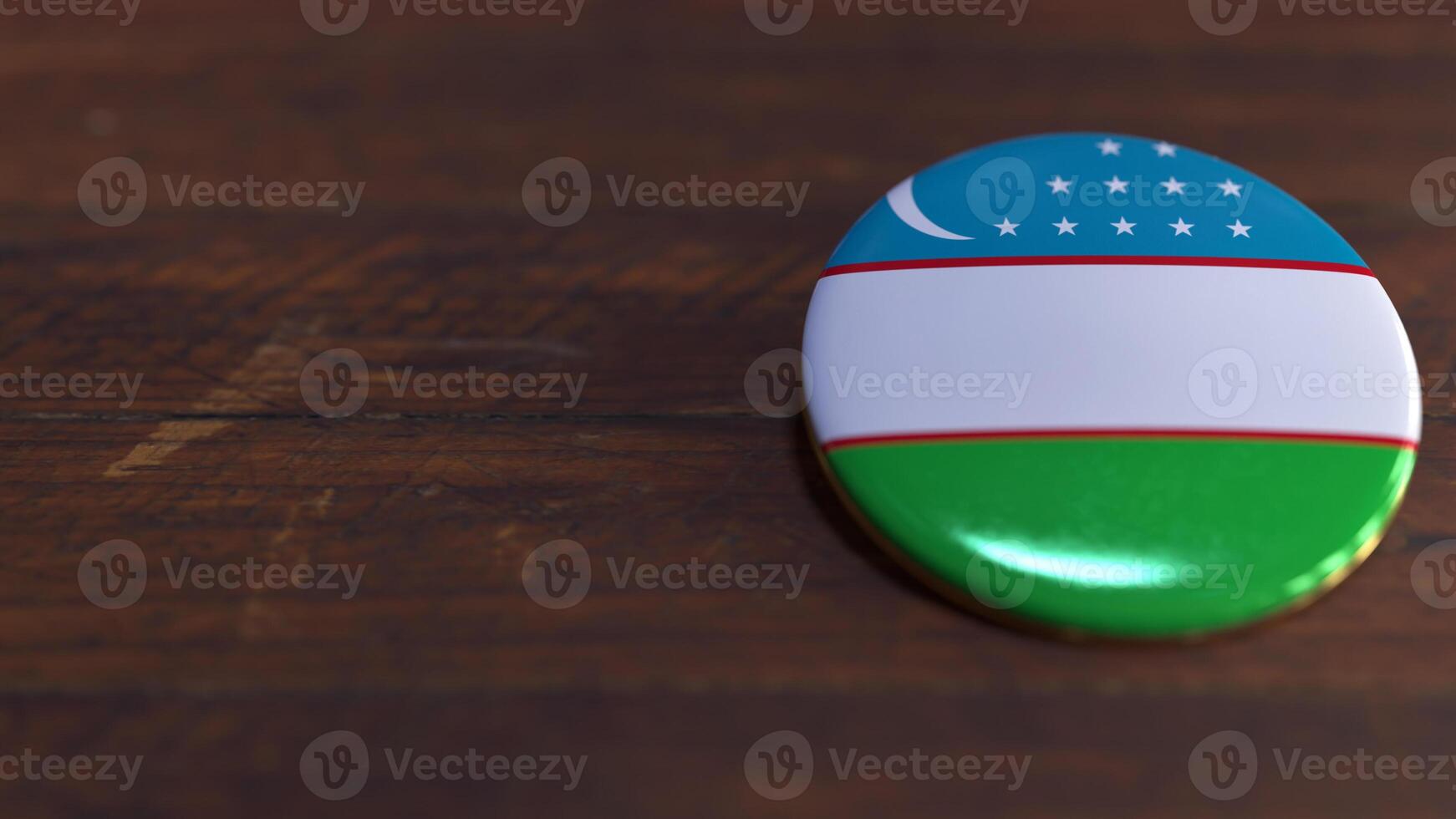 Voting Badge Featuring the Flag of Uzbekistan photo