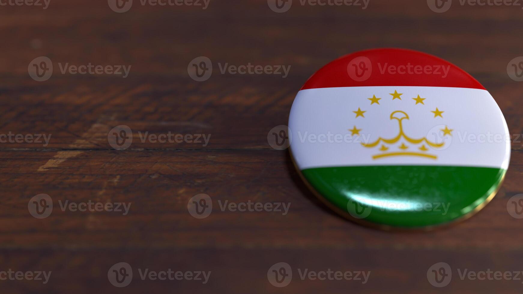Voting Badge Featuring the Flag of Tajikistan photo