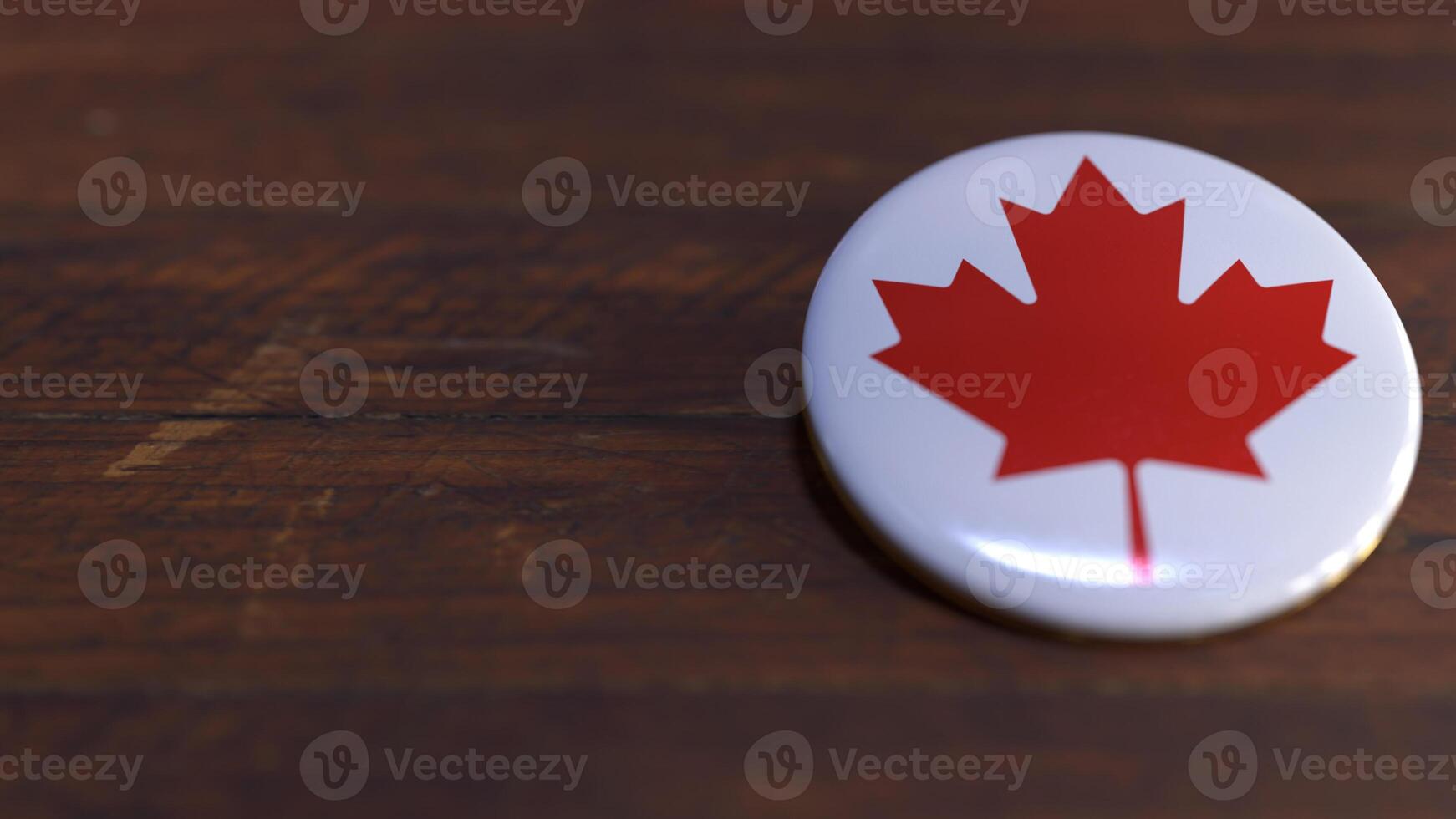 Voting Badge Featuring the Flag of Canada photo