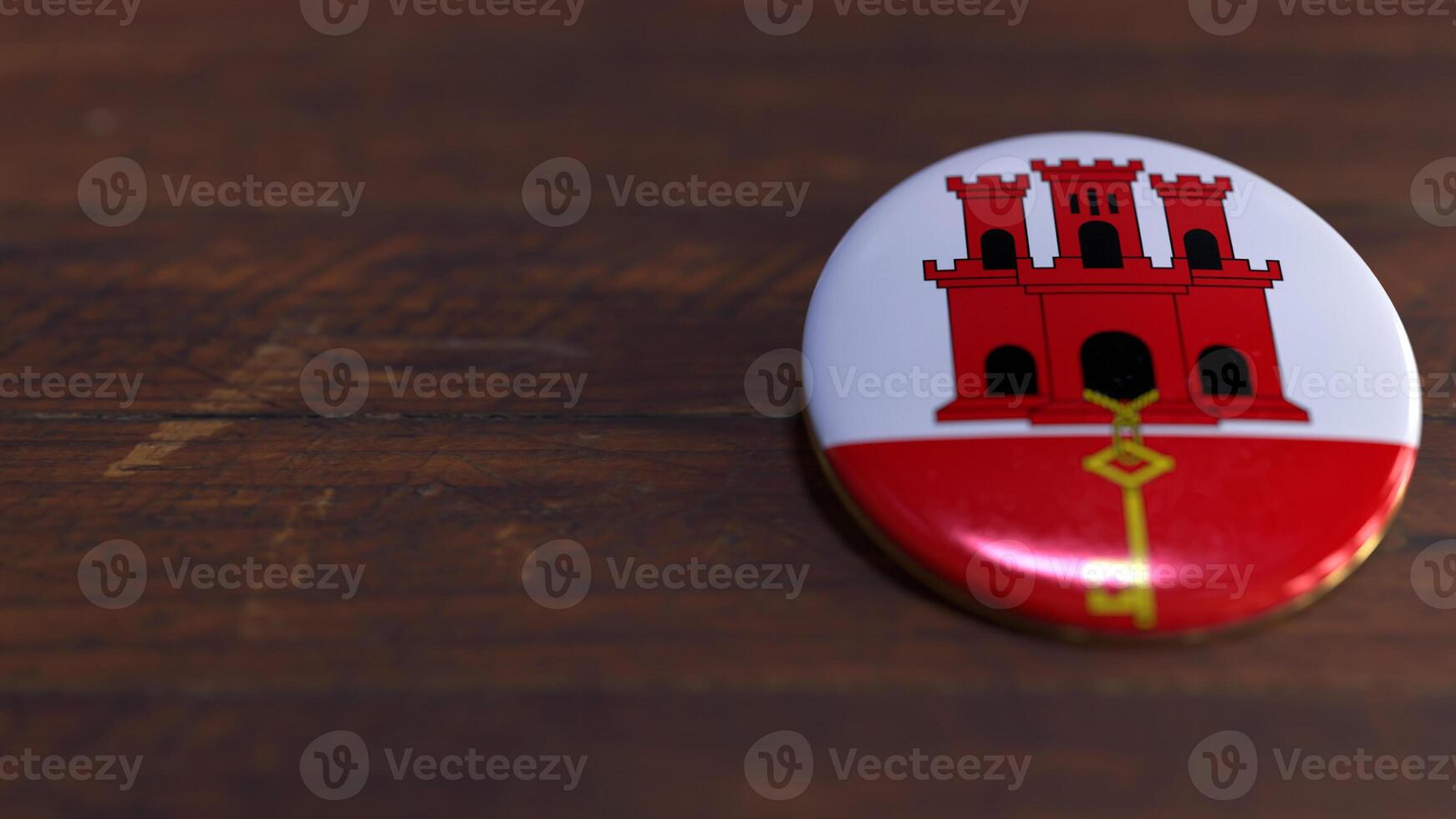 Voting Badge Featuring the Flag of Gibraltar photo