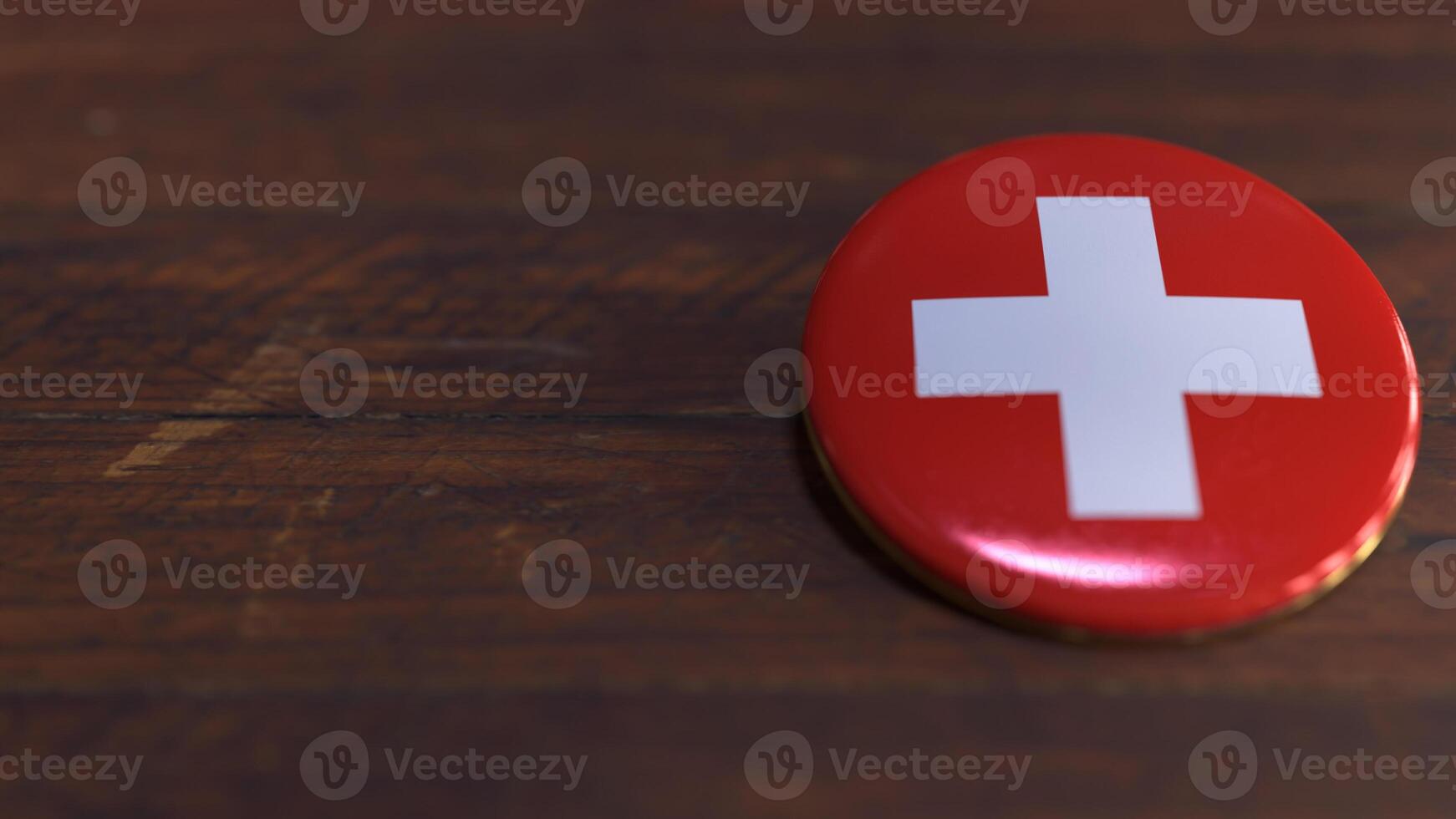 Voting Badge Featuring the Flag of Switzerland photo