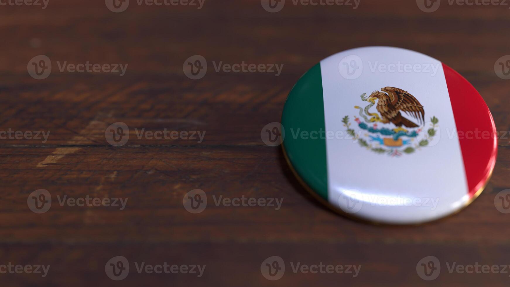 Voting Badge Featuring the Flag of Mexico photo