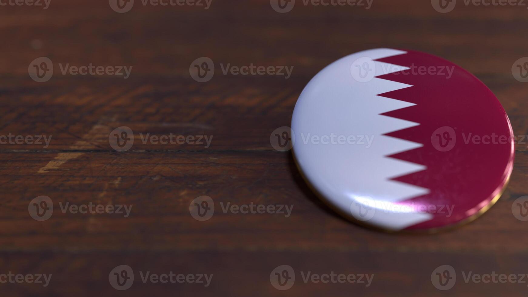 Voting Badge Featuring the Flag of Qatar photo