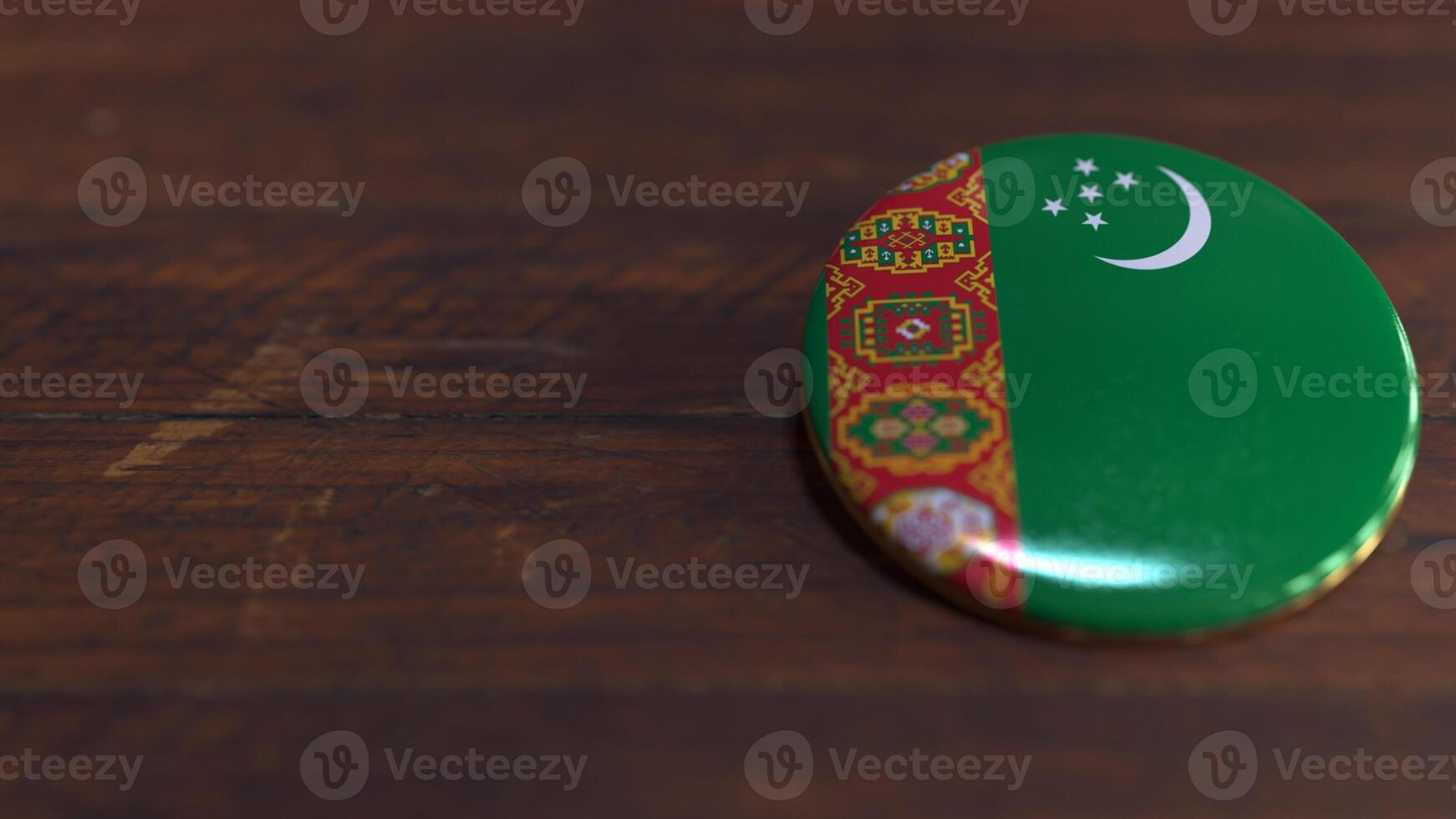 Voting Badge Featuring the Flag of Turkmenistan photo