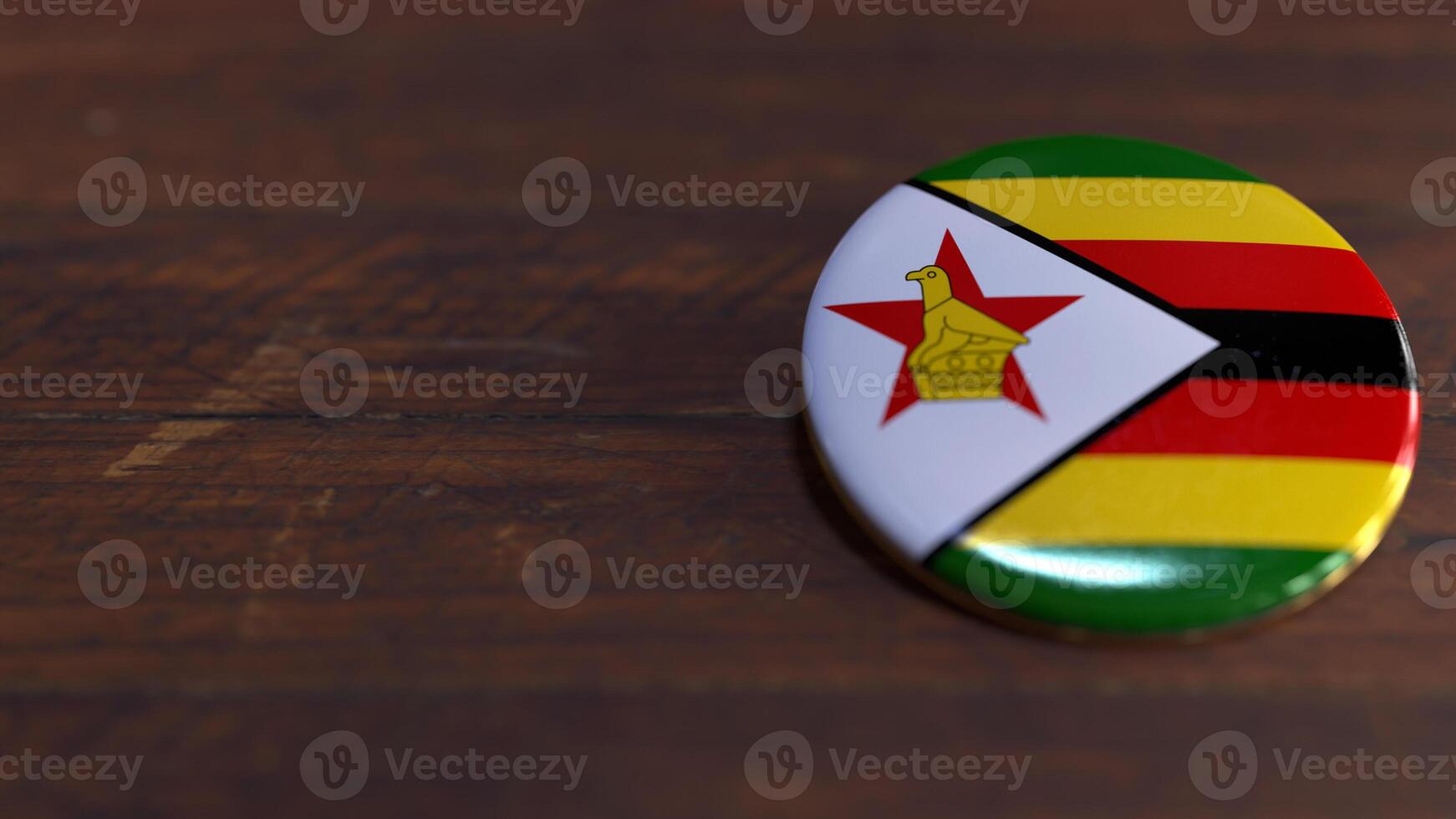 Voting Badge Featuring the Flag of Zimbabwe photo