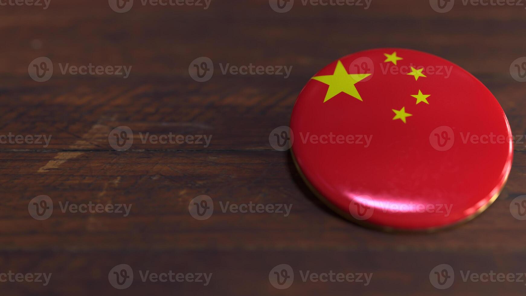 Voting Badge Featuring the Flag of China photo