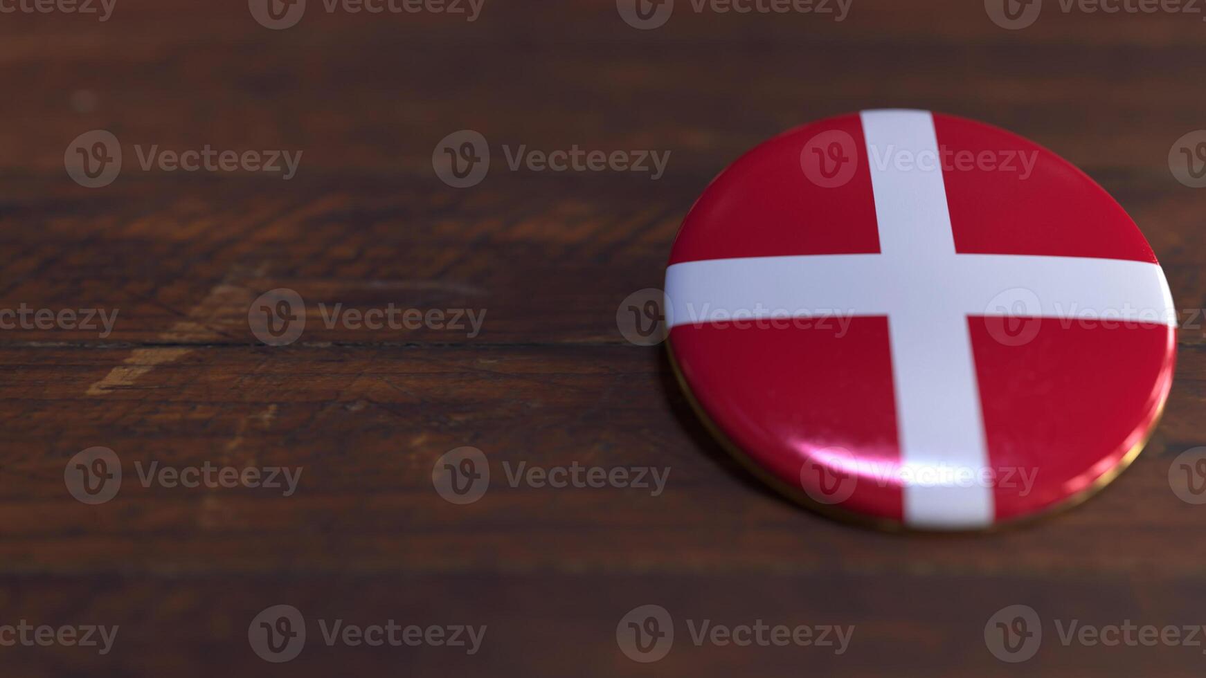 Voting Badge Featuring the Flag of Denmark photo