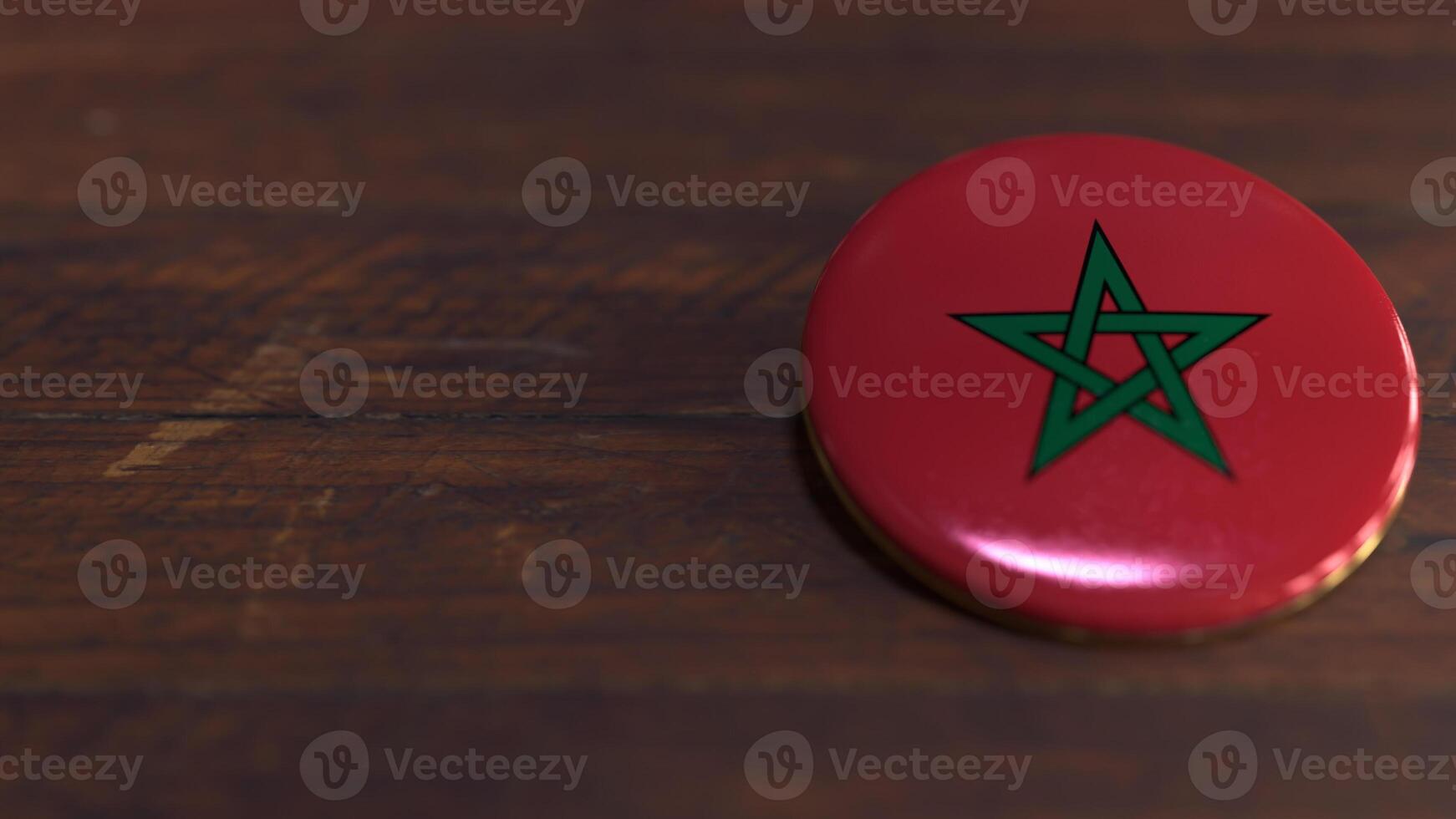 Voting Badge Featuring the Flag of Morocco photo