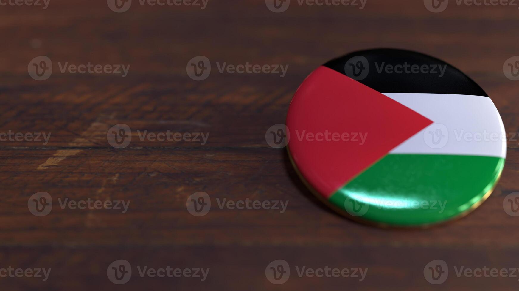 Voting Badge Featuring the Flag of Palestine photo