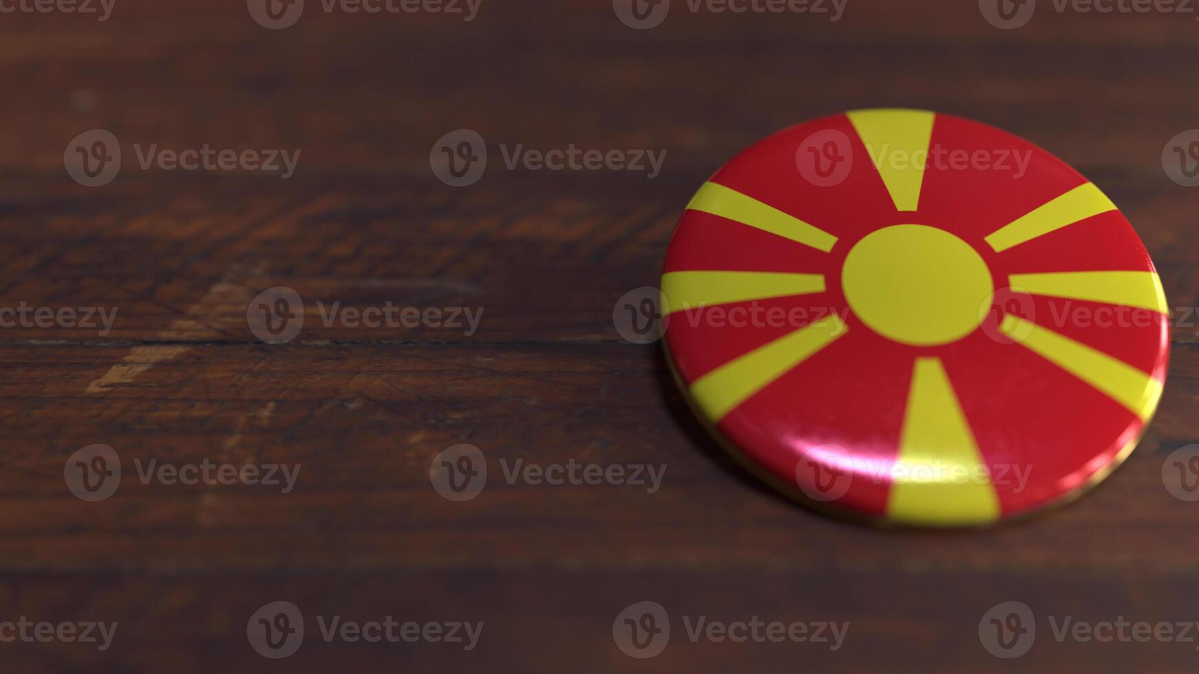 Voting Badge Featuring the Flag of North Macedonia photo