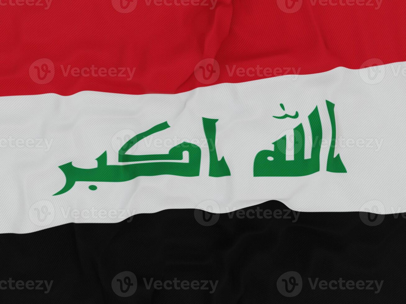 Flag of Iraq On Fabric photo