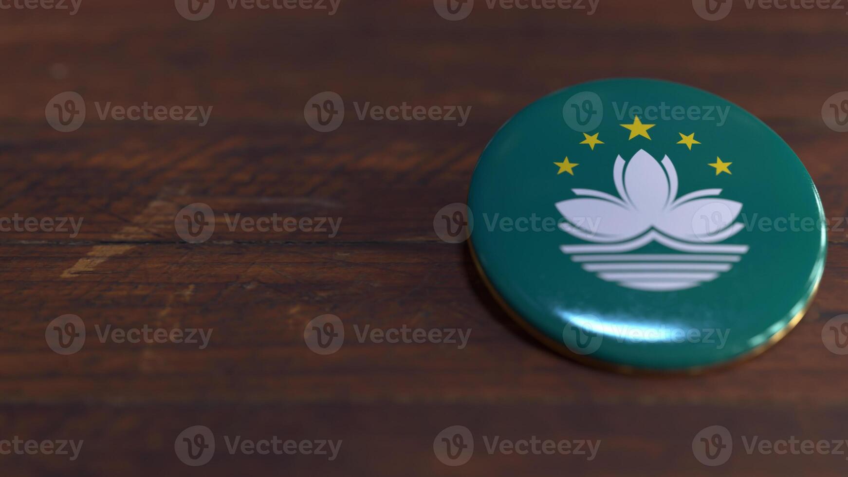 Voting Badge Featuring the Flag of Macau photo