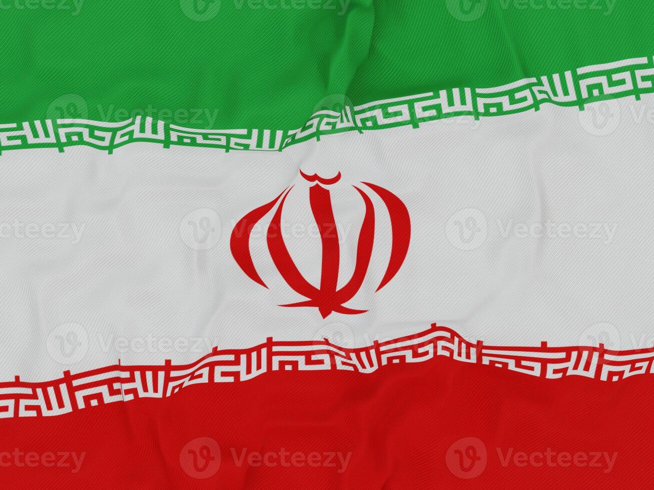 Flag of Iran On Fabric photo