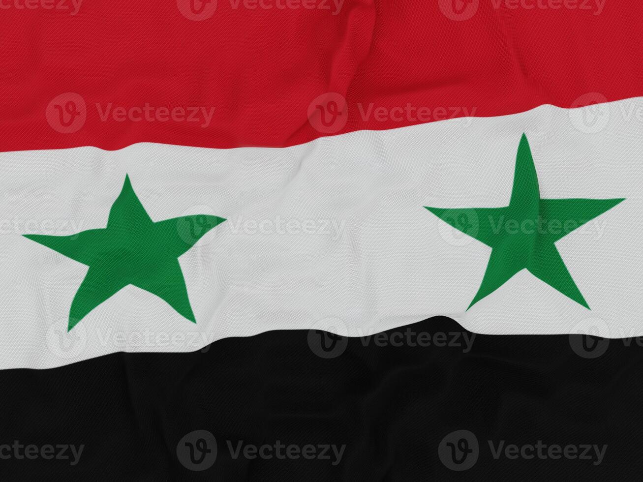 Flag of Syria On Fabric photo