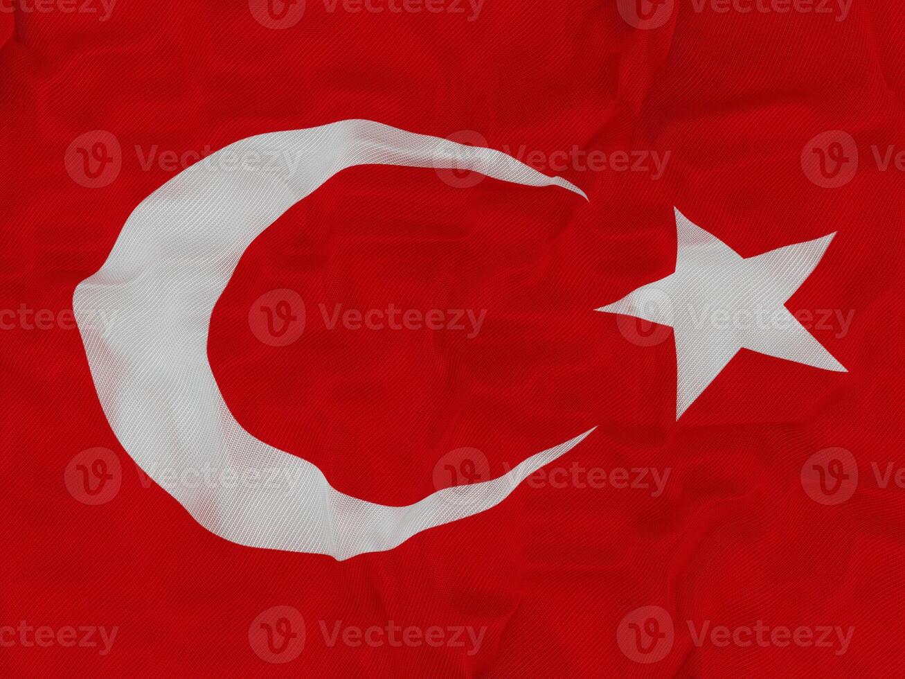 Flag of Turkiye On Fabric photo