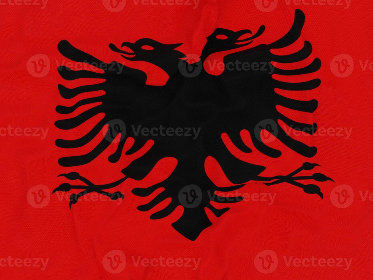 Flag of Albania On Fabric photo