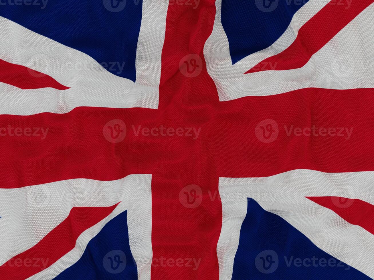 Flag of UK On Fabric photo
